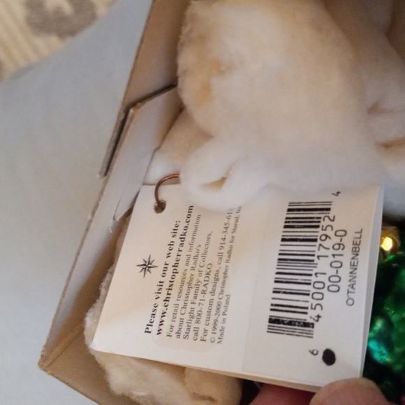 Christopher Radko Blown Tempered glass W/ Sterling Silver Xmas Tree. - Picture 6 of 6